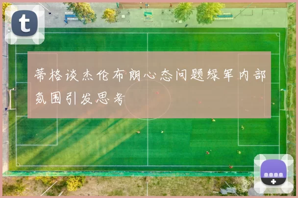 蒂格谈杰伦布朗心态问题绿军内部氛围引发思考